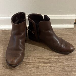 Zara Dark Brown Ankle Booties
